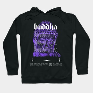 glowing purple buddha head | streetwear | quote Hoodie